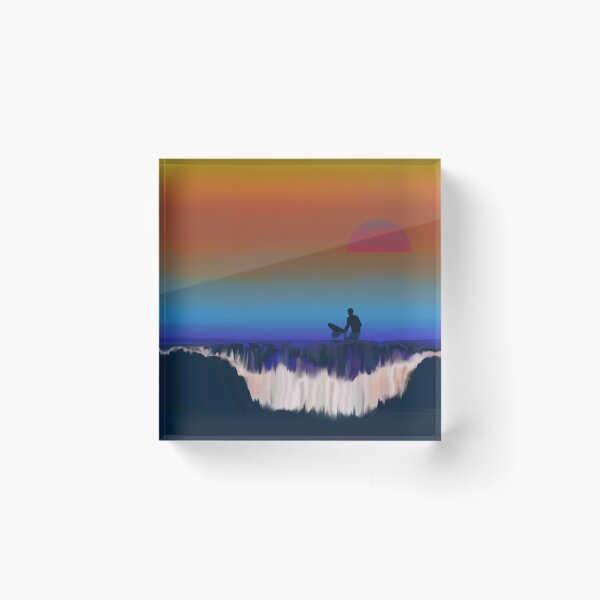 Item preview, Surfer at Sunset - Waiting for the Wave designed and sold by WibbleDesign.