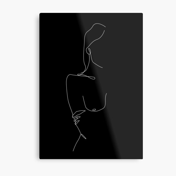 One line backside beauty Art Board Print by Digipaintings