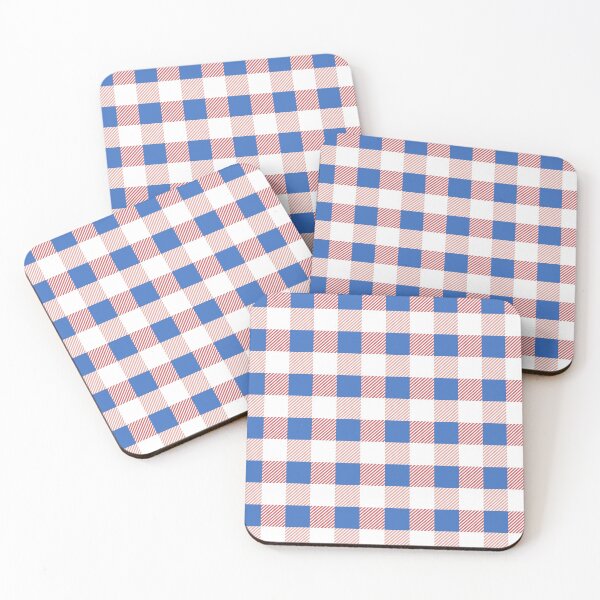 Item preview, Preppy Retro Pink Blue Gingham Plaid designed and sold by IamTrending.
