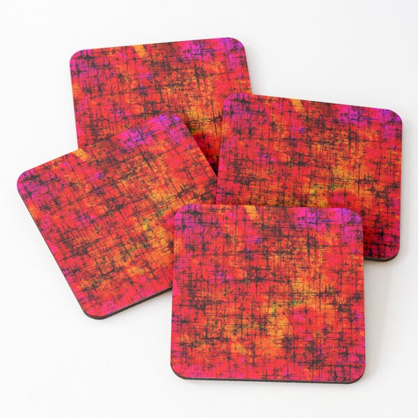 Item preview, Red  firestorm Tie Dye Crush red and orange pattern designed and sold by LJWDesigns.