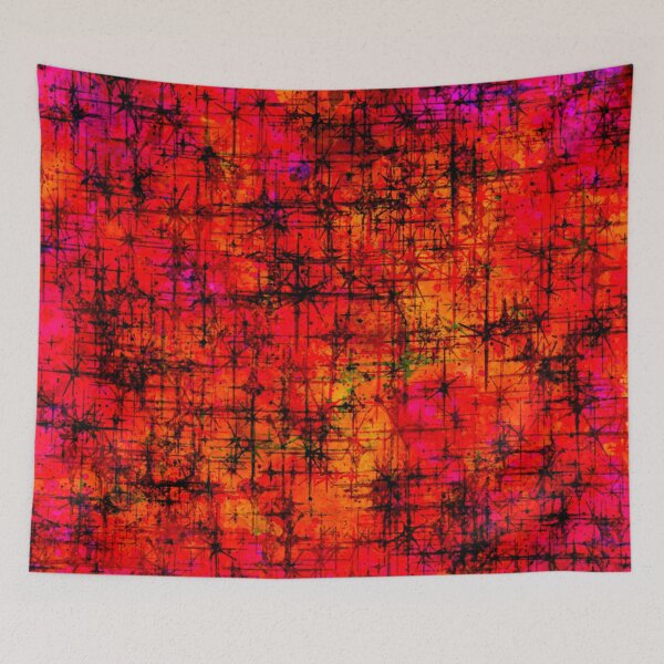 Item preview, Red  firestorm Tie Dye Crush red and orange pattern designed and sold by LJWDesigns.