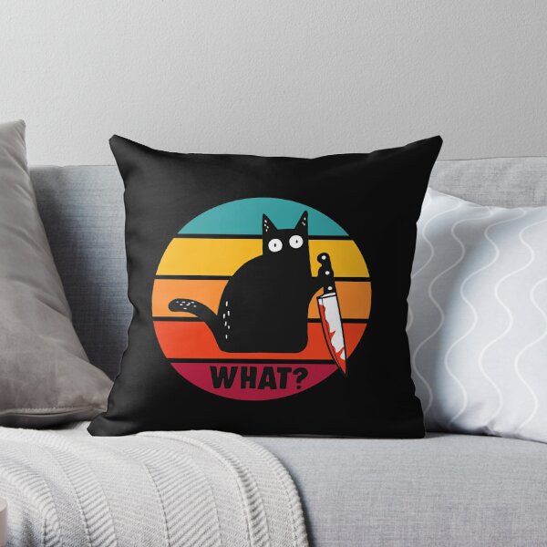18x18 Multicolor Cat Love Everywear Black Persian cat Lover Funny Birthday Christmas Gift Throw Pillow 
