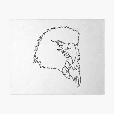 Basic Abstract Line Art Blue Jay Bird Drawing Art Board Print for Sale by  Tromboo