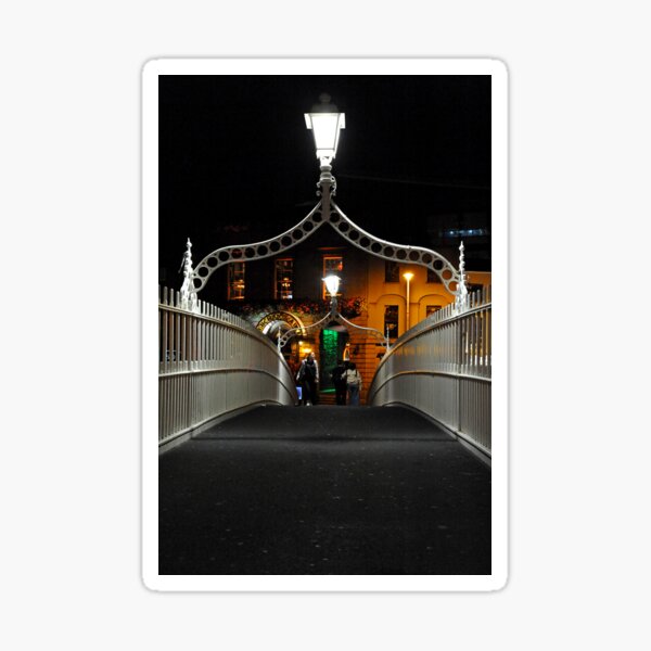 Item preview, Dublin. Ha'penny bridge at night designed and sold by Random Railways.