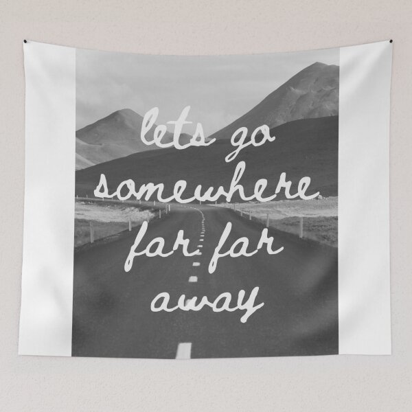 Item preview, lets go somewhere- black and white designed and sold by WanderAesthetic.
