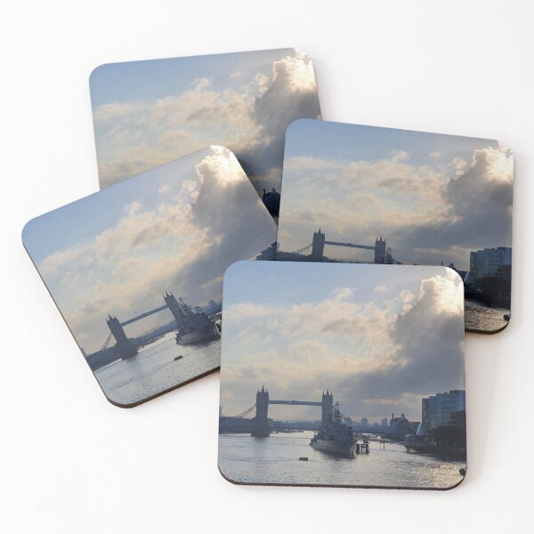 Item preview, Tower Bridge With Sun Rays Streaming Through Cloud designed and sold by Frank-Vincent.