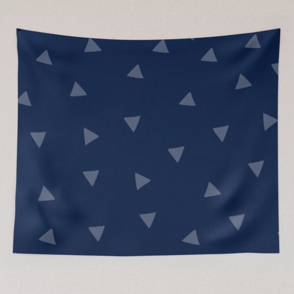 Item preview, Dark blue random triangle pattern designed and sold by TheWalnut.