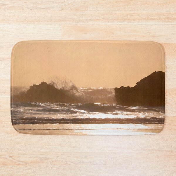 Item preview, Painterly image of coast at Bedruthan Steps, Cornwall, England. designed and sold by andrewroland.