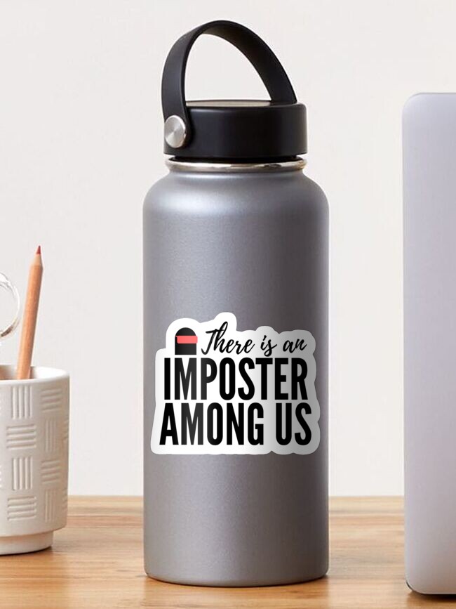 Among Us Red Character Imposter Sticker By Ornamio Redbubble