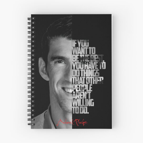 Item preview, Black and white Michael Phelps quote. designed and sold by Enea Kelo.