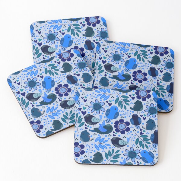 Item preview, Birds Flowers and Leaves Illustration Pattern Design designed and sold by adityanik.