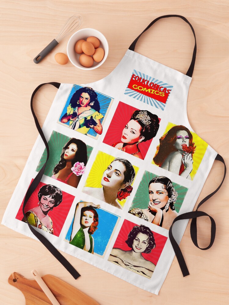 Imagen 1 de 6, Delantal con la obra Folkloricas ·Reinas de la copla Vintage Comics, diseñada y vendida por danimota.