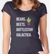 Bears. Beets. Battlestar Galactica. - The Office Women's Fitted Scoop T-Shirt