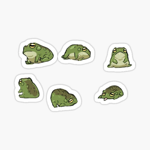 lindo paquete de ranas Pegatina