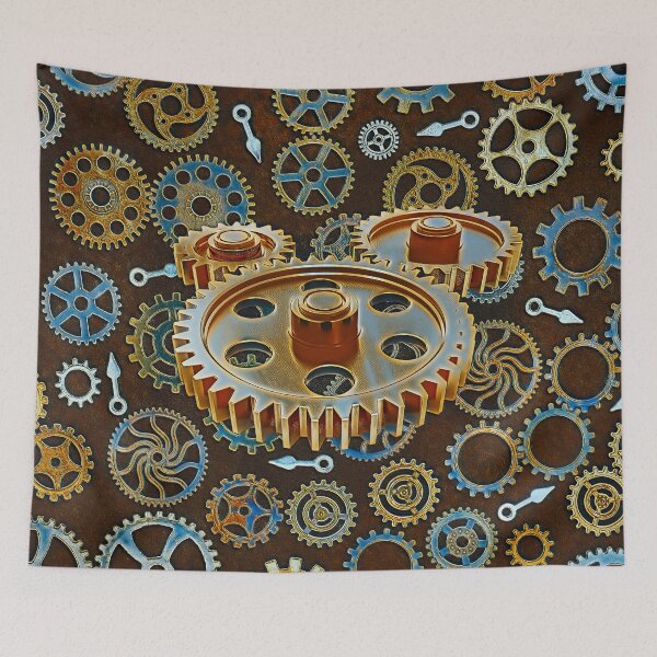 Item preview, Mechanism pattern retro colored cool designed and sold by umfhn.