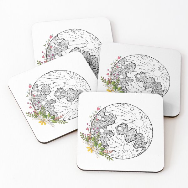 Item preview, MoonFlower small yellow white pink spray designed and sold by BohoMoon.