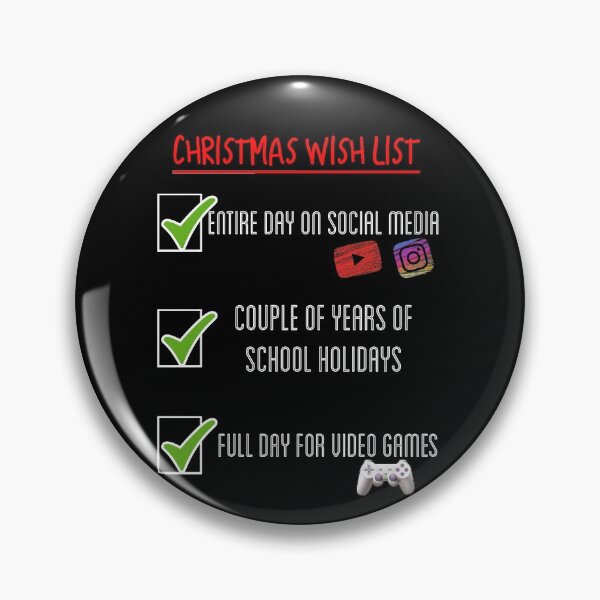 Item preview, My Christmas checklist, social media, video games designed and sold by Boss  Bubble.
