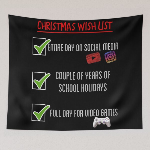 Item preview, My Christmas checklist, social media, video games designed and sold by Boss  Bubble.