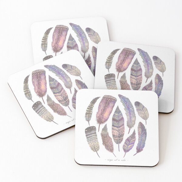 Item preview, Magical feathers - original artwork, watercolor art designed and sold by Cabinet Of Curiosities by Vlad.