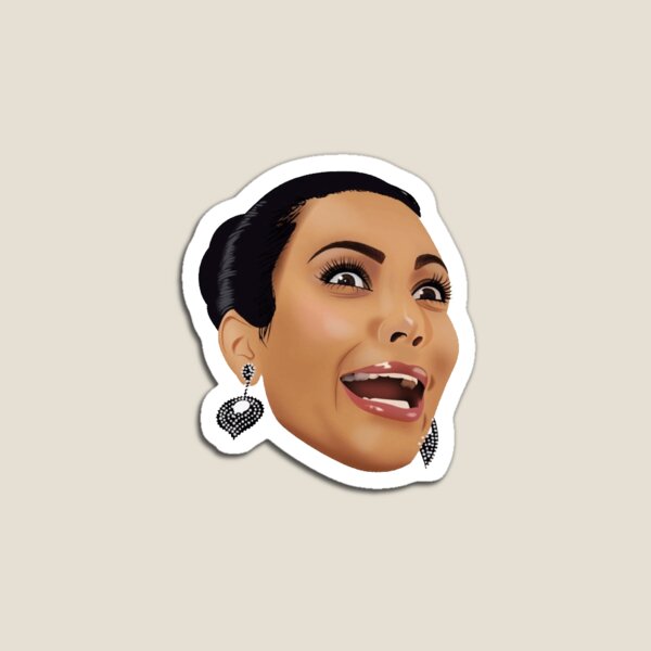 Aperçu de l'œuvre Visage drôle de Kim Kardashian créée et vendue par Emily Mikkelsen.