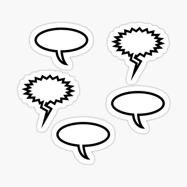 Large Talk Bubble Stickers Cartoon Speech Bubble Stickers 