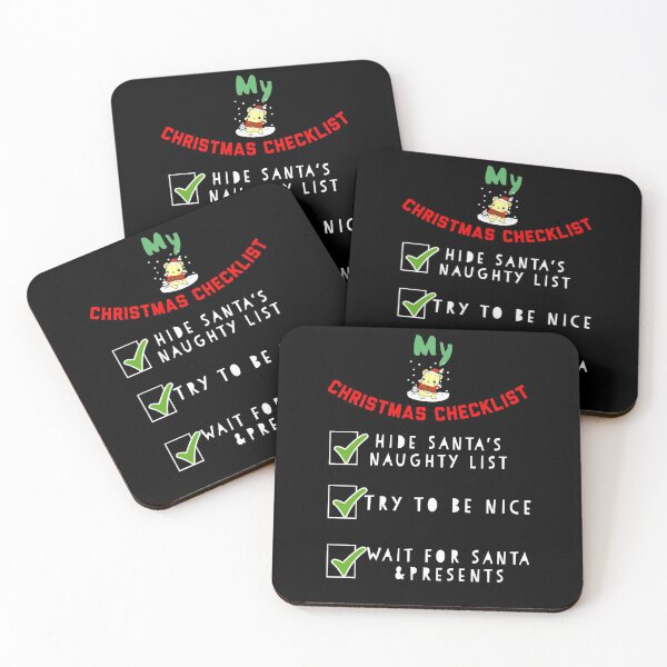 Item preview, My Christmas checklist naughty, nice, santa gifts,  designed and sold by Boss  Bubble.