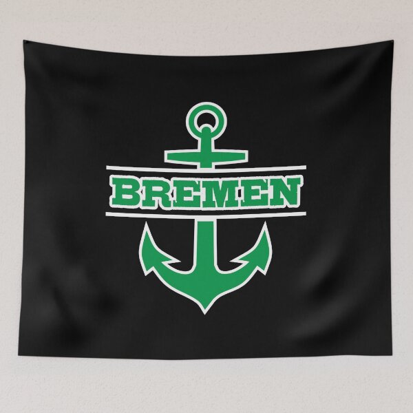 Item preview, Anchored in Bremen (lettering Bremen in the anchor in the colors green and white) designed and sold by froggy-stylecom.