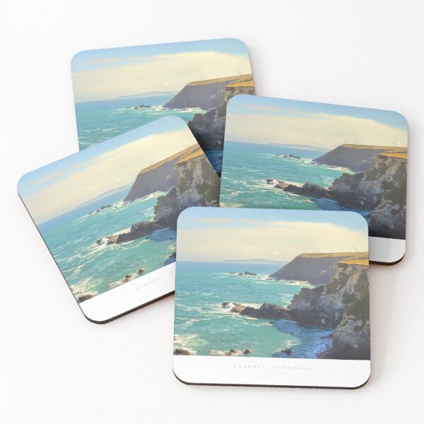 Item preview, Painterly image of coast at Godrevy, Cornwall, England. designed and sold by andrewroland.