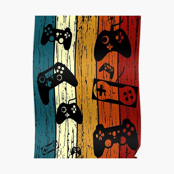 "Video Game Controller Evolution" Poster by NiAArtland Redbubble