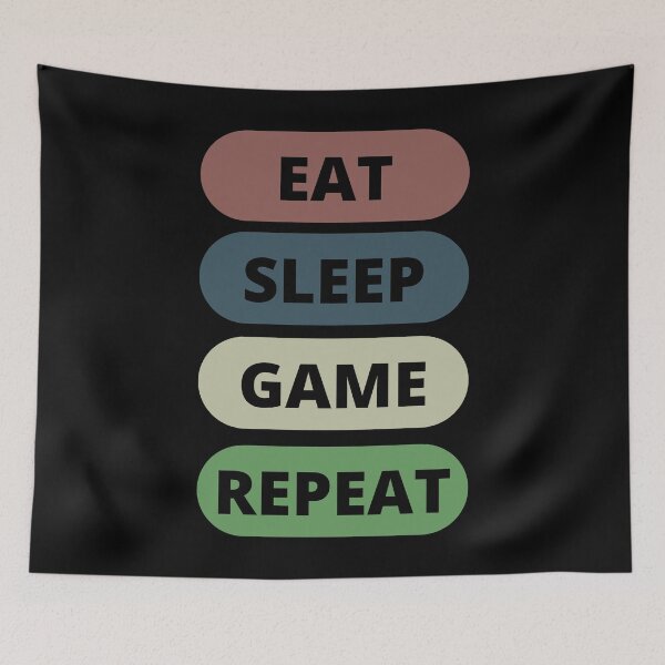 Item preview, Eat Sleep Game Repeat designed and sold by vibrantyy.