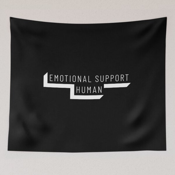 Item preview, Emotional Support Human 3D Text Black designed and sold by jacks-tees.