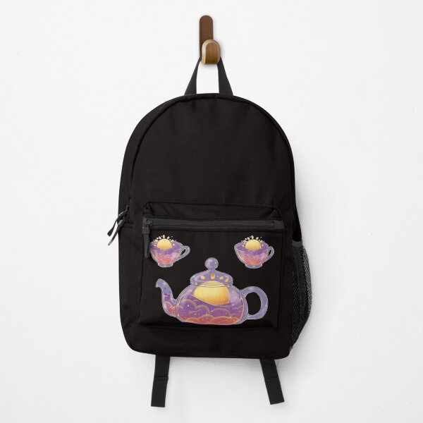 Item preview, Peaceful sunrise tea set on dark background designed and sold by Itsacuteart.