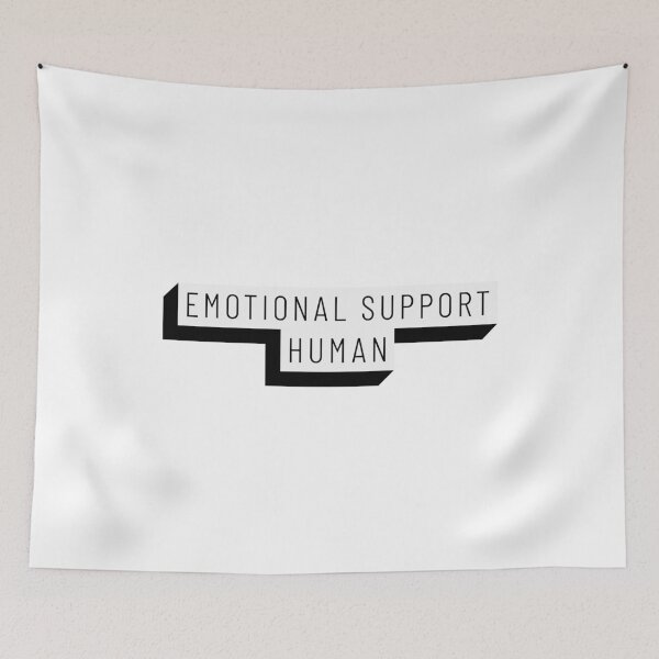 Item preview, Emotional Support Human 3D Text White designed and sold by jacks-tees.