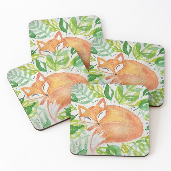 Item preview, Sleeping watercolor fox designed and sold by Kristin5683.