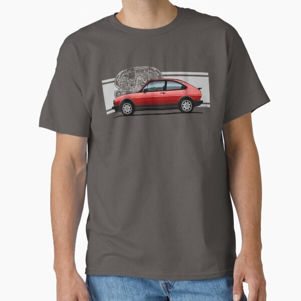 Item preview, My drawing of the iconic conical red Italian classic car designed by Giugiaro (for dark backgrounds) designed and sold by designjaag.