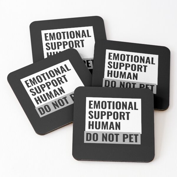 Item preview, Emotional Support Human 3D Text White designed and sold by jacks-tees.