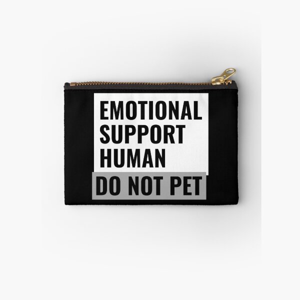 Item preview, Emotional Support Human 3D Text White designed and sold by jacks-tees.