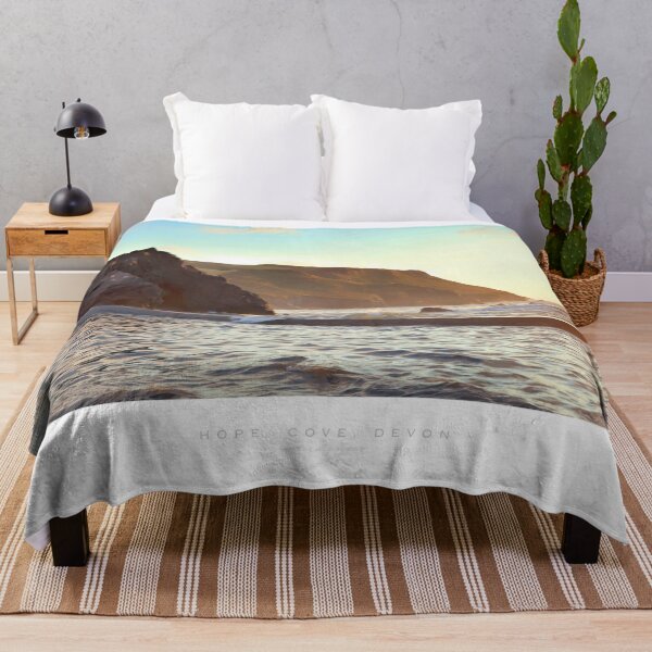 Item preview, Painterly image of coast at Hope Cove, Devon designed and sold by andrewroland.