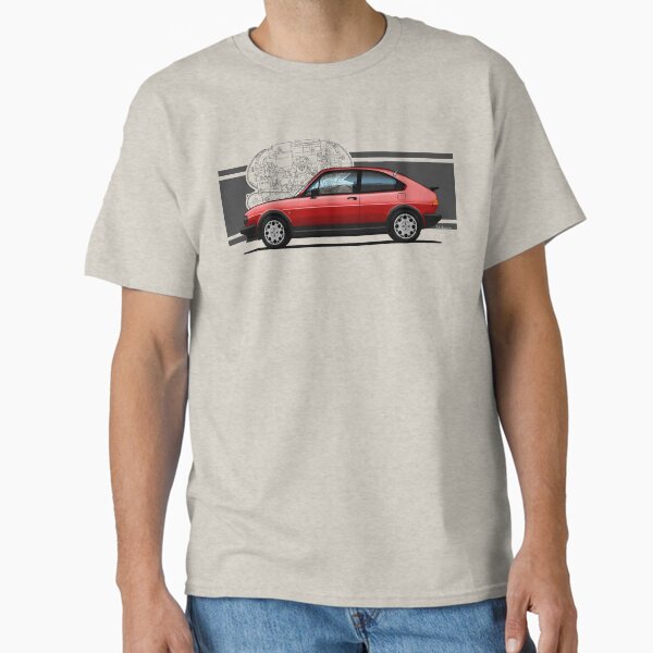 Item preview, My drawing of the iconic red Italian classic car designed by Giugiaro (for light backgrounds) designed and sold by designjaag.
