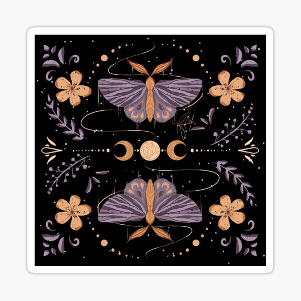 Night Moth Twins - Inktober 2020 Sticker
