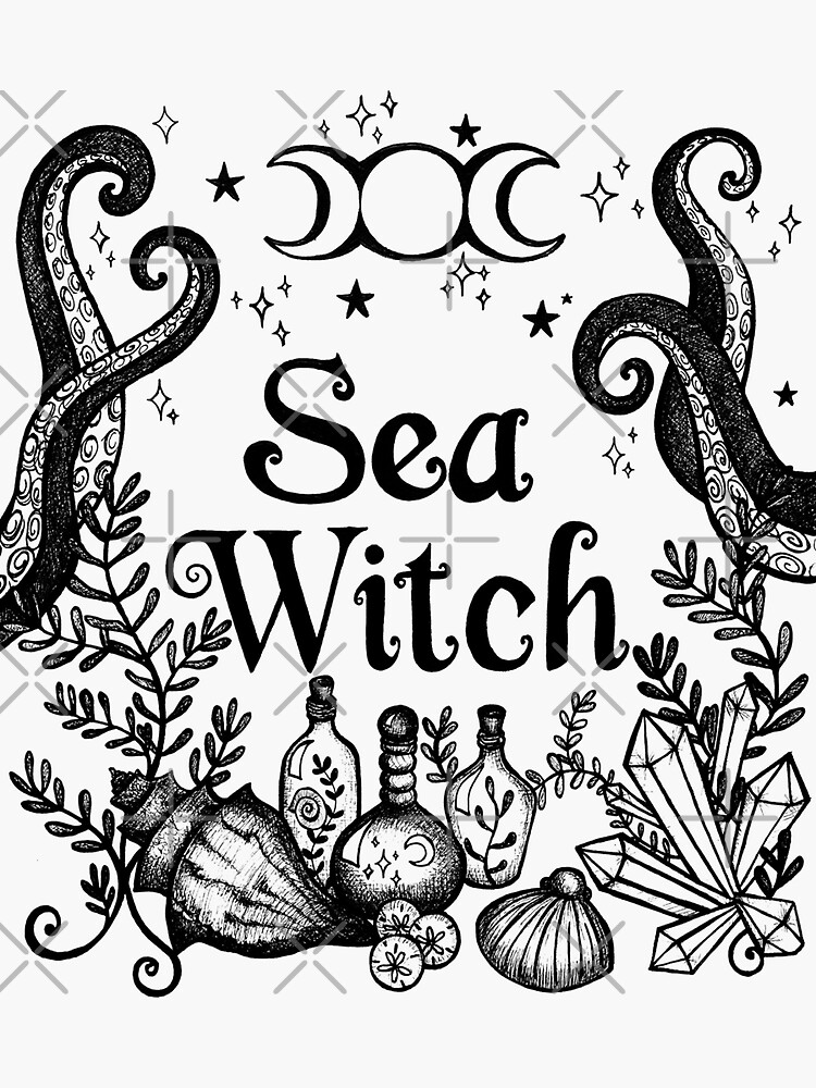 "Sea witch " Sticker for Sale by Shinycraft Redbubble