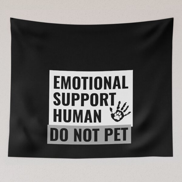Item preview, Emotional Support Human Hand Paw Print Do Not Pet designed and sold by jacks-tees.