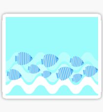 Kitschy Angel Fish Blue Sticker