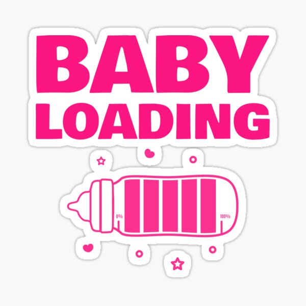 Baby Girl Loading Stickers Redbubble