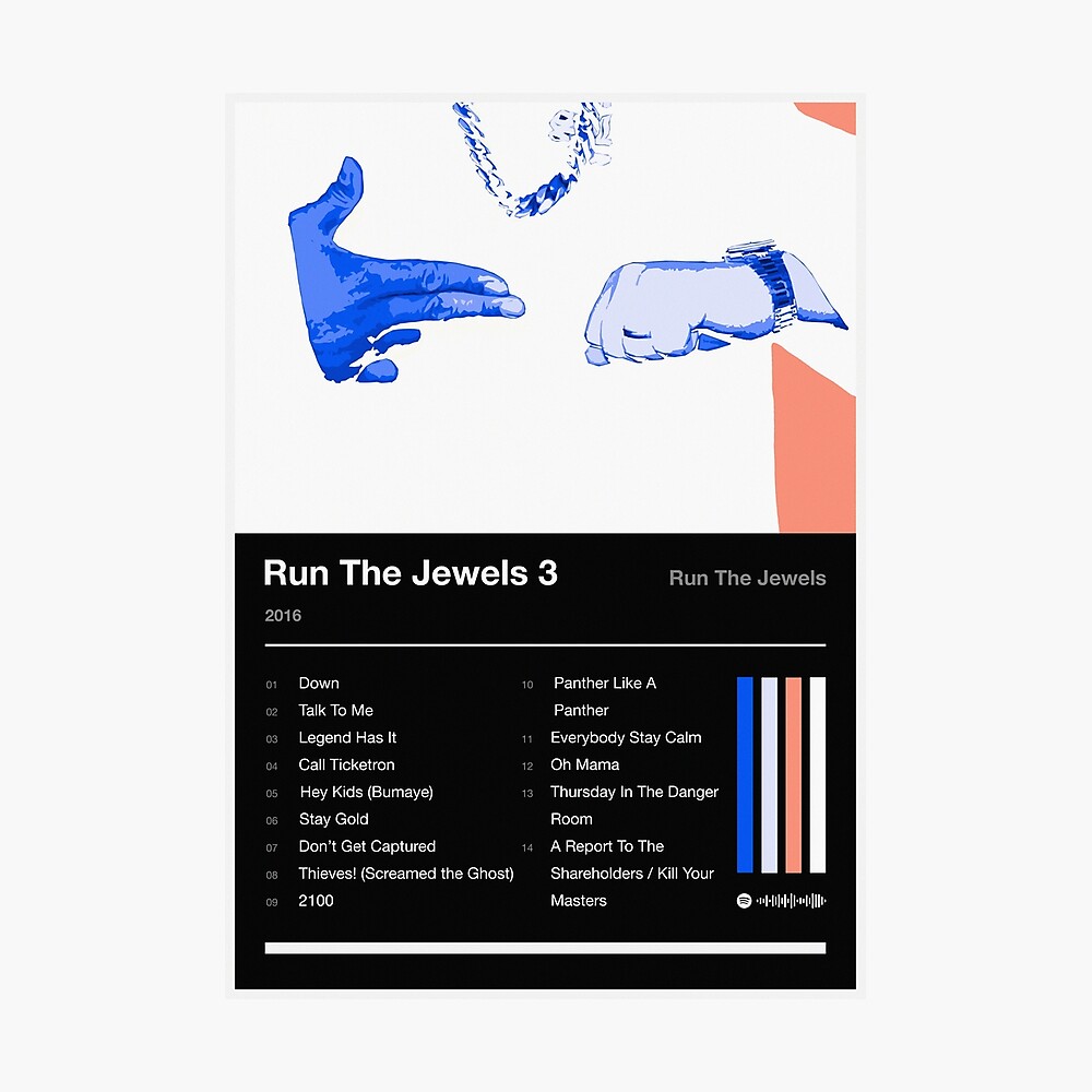 Fuhren Sie Die Trackliste Jewels 3 Aus Invertiert Poster Von Tourettesboylol Redbubble