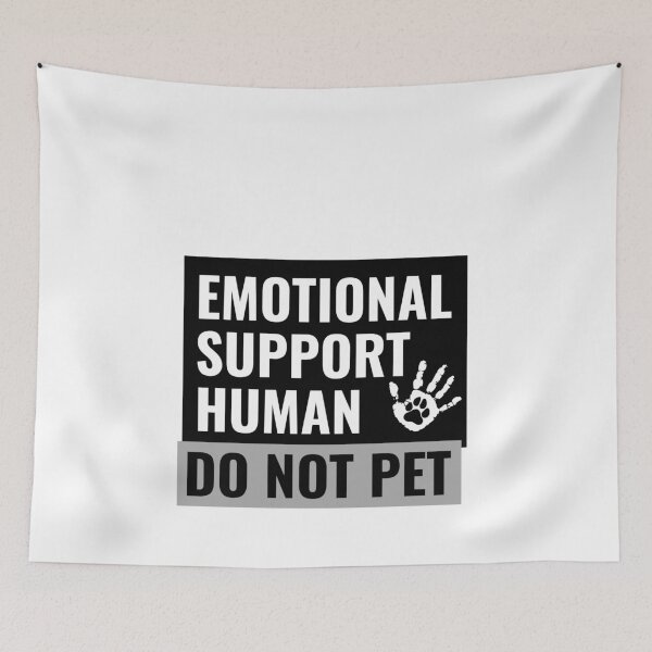Item preview, Emotional Support Human Hand Paw Print Do Not Pet designed and sold by jacks-tees.