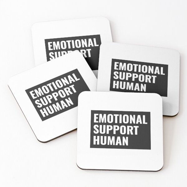 Item preview, Emotional Support Human Text Black designed and sold by jacks-tees.