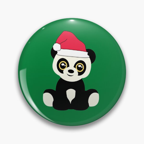 Item preview, Cute Christmas Panda with Red Santa Hat designed and sold by SunfullyYours.