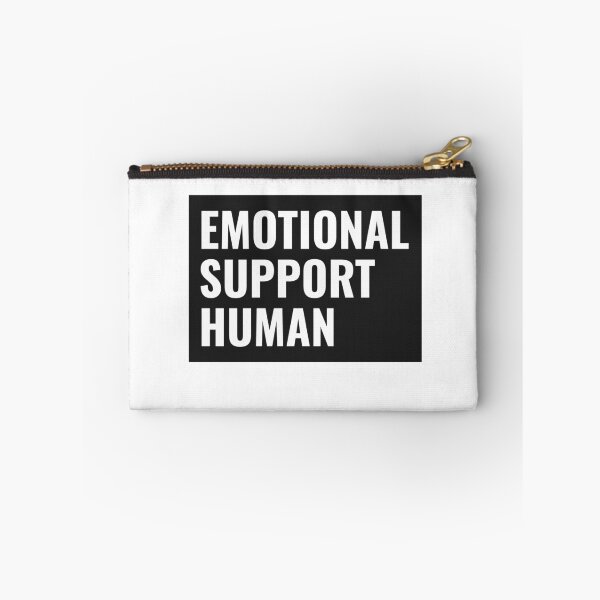 Item preview, Emotional Support Human White Text designed and sold by jacks-tees.