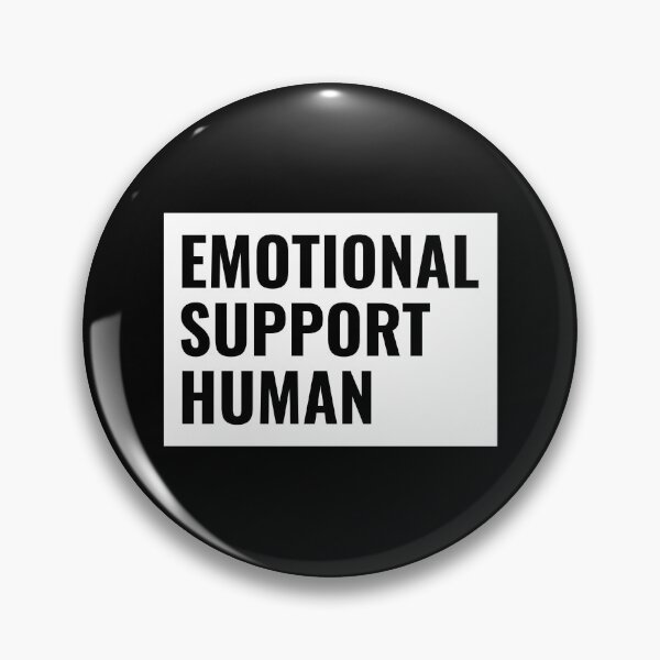 Item preview, Emotional Support Human Black Text designed and sold by jacks-tees.